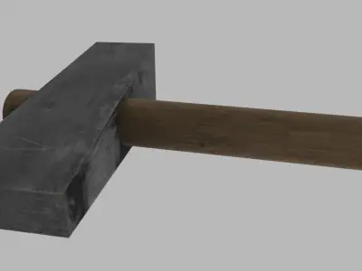 Hammer Low-poly 3D model 4