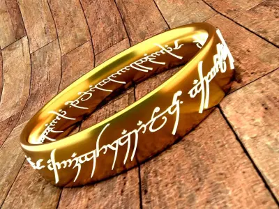 The one ring lord of rings 3D print model