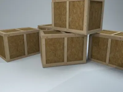 Industrial Crate Free low-poly 3D model