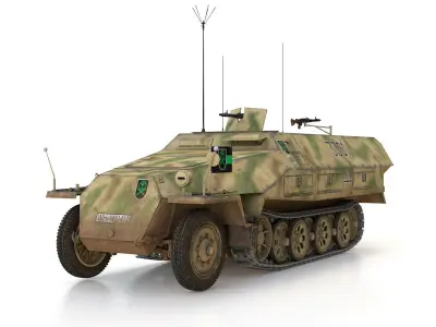 SDKFZ 251 Ausf D - Half-track - 3301 3D model