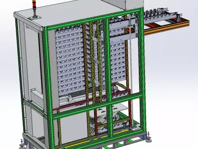 Automotive bumper production line 3D model