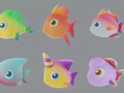 Fishes Collection Free 3D model