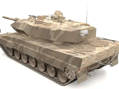 Leopard 2 Tank 4K 3D model