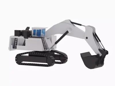 Excavator Mining R996B Simplified Low-poly 3D model