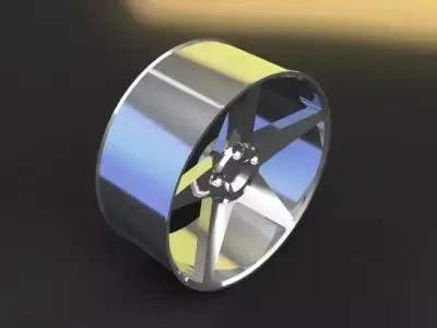 Wheel silver rim Free 3D model