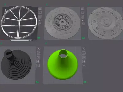 UFO LED Lamp Flying Saucer Sci-Fi Night Light 3D print model