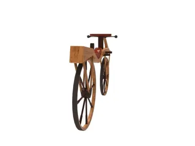 Draisine Bike Low-poly 3D model