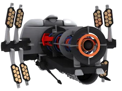 Sci-Fi Energy Gun Free 3D model purchase