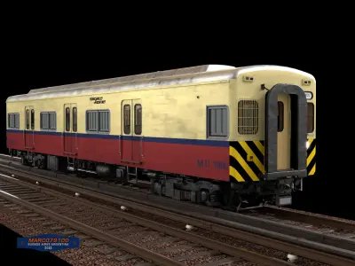 Toshiba Series 3800 EMU Train Low-poly 3D model