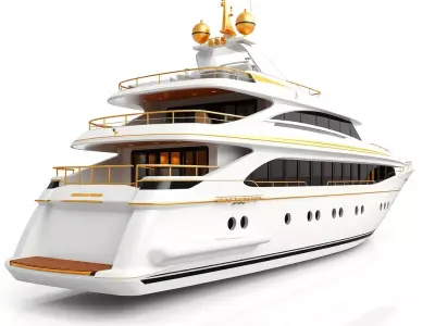 Luxury Yacht model pack Low-poly 3D model