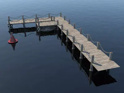 Marina for boats 3D model