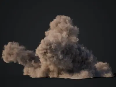 VDB Animated Dust Explosions Collection Part2 3D Model Pack