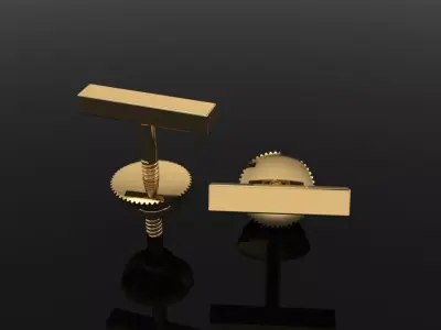 Dainty Bar Stud Earring 3D print model