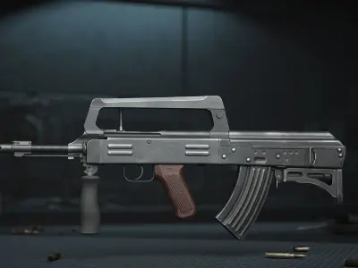 Norinco Type 86s - AK47-type bullpup - assault rifle Low-poly 3D model