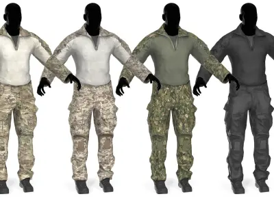 CRYE PRECISION COMBAT UNIFORM Low-poly 3D model