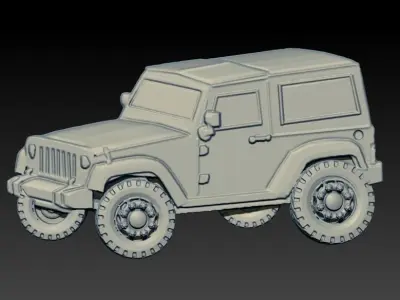  3d hollow Jeep model Charm Pendant Jewelry 3D print model purchase