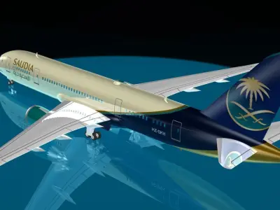 Saudia  787-8 dreamliner 3D model