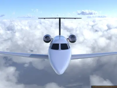 Embraer Phenom 100  private jet detailed 3d model Low-poly 3D model