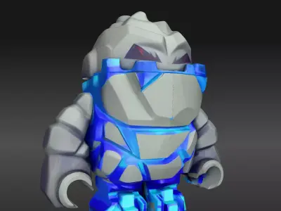 Ancient Rock Monster Low-poly 3D model