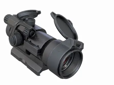 Patrol Rifle Optic Red Dot Sight - PRO RDS Low-poly 3D model