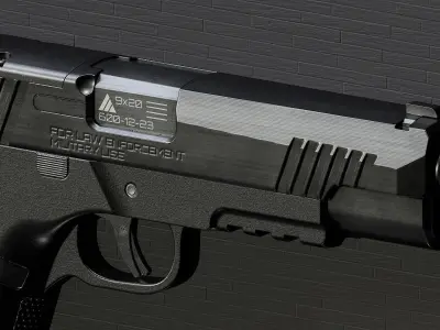 Alien-HandGun Low-poly 3D model