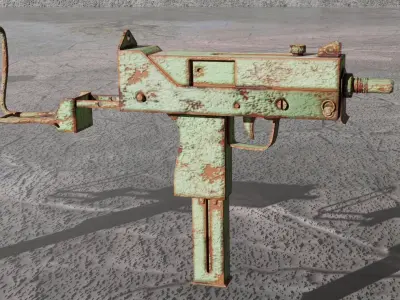 Stylized Submachine Gun 3D Model Pack 3D model