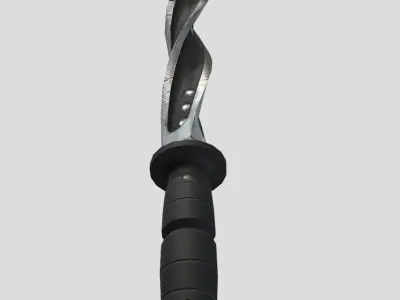 Modern Spiral Knife FBX-2048px Low-poly 3D model