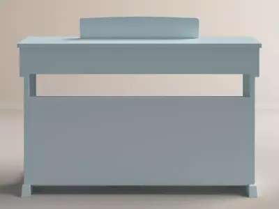 PIANO WHITE Low-poly 3D model