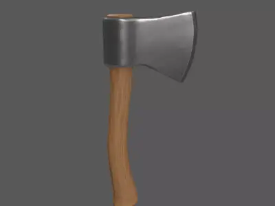 Axe Low poly PBR Simple Free low-poly 3D model