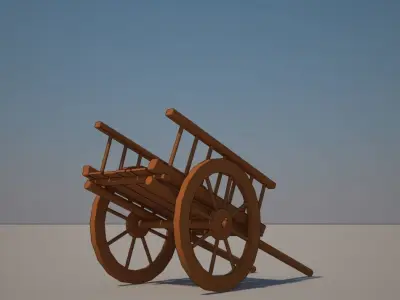Cart Wooden 3D model purchase