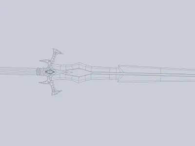 Fire blade Low-poly 3D model buy