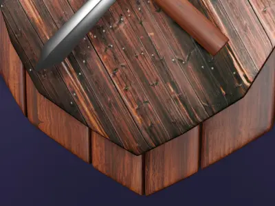 sword ax  shield 3D model