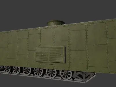 Tank Project by Mendeleev Low-poly 3D model