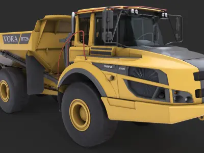 Generic Articulated Mining Truck 04 All PBR Unity UE Textures Low-poly 3D model