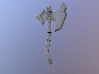 Stylized Axe Low-poly 3D model buy