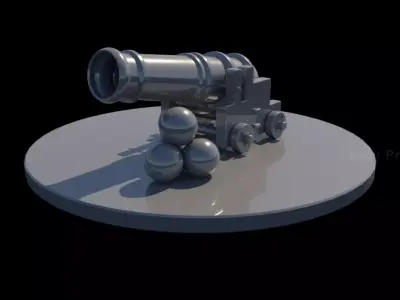 Cannon war machine - Vintage Free 3D model