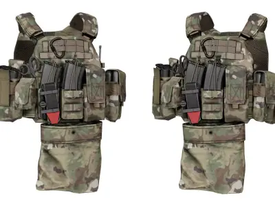 WARRIOR ASSAULT DCS PLATE CARRIER VEST V3 Low-poly 3D model