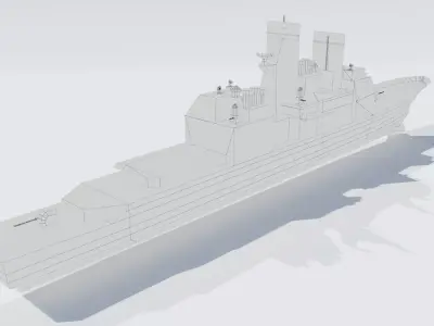 Ticonderoga Low Poly Low-poly 3D model