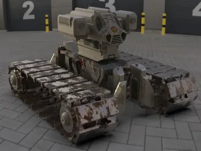 Tracked Mech Figure 3D print model