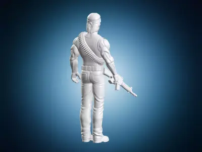 Rambo-Style Soldier Action Figure 3D print model