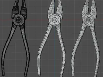 Pliers Tool  - Alicates herramienta Low-poly 3D model
