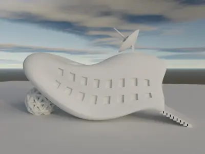 Architectures 3 Free low-poly 3D model
