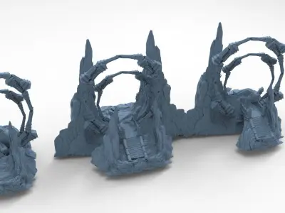 Himalayas mountain pass 3 versions  3D model