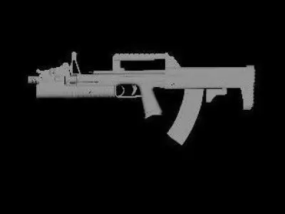 Russian Assault Rifle  Low-poly 3D model