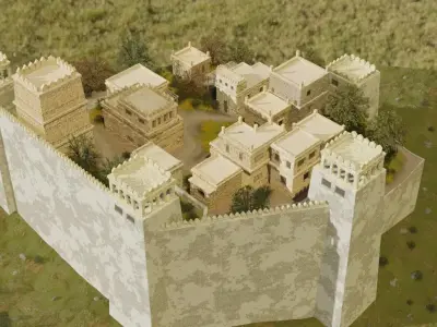 Fortified Village 3D model by khushiarora1339