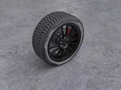 Pirelli Car Wheel 16R 3D model