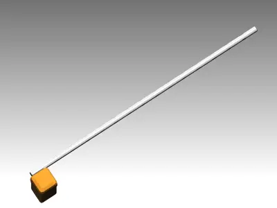Indora boom barrier Low-poly 3D model