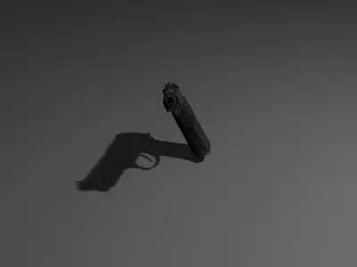 Low Poly M9 Pistol Game Ready Handgun Low-poly 3D model