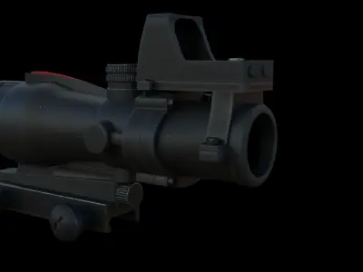 Low-Power Scope Low-poly 3D model