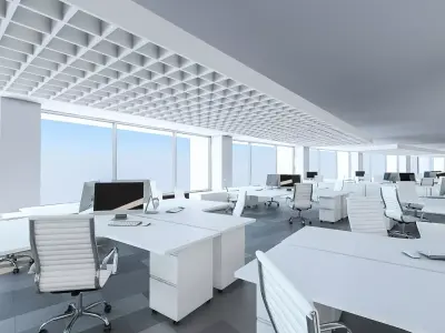 Office Interior 02 Low-poly 3D model